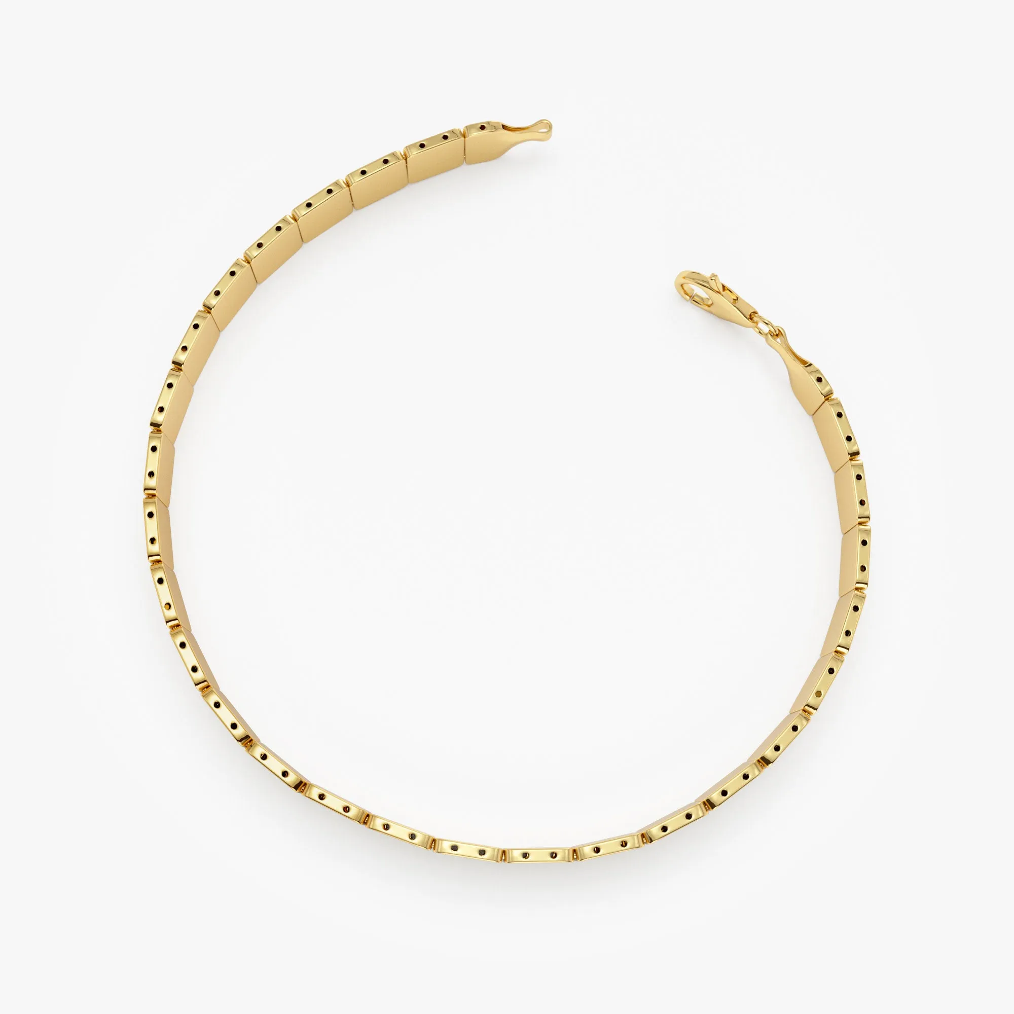 14k Gold Square Link Stacking Bracelet