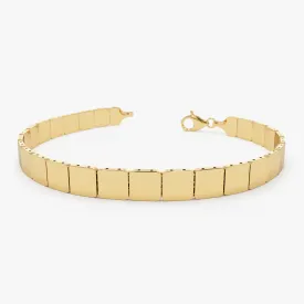 14k Gold Square Link Stacking Bracelet
