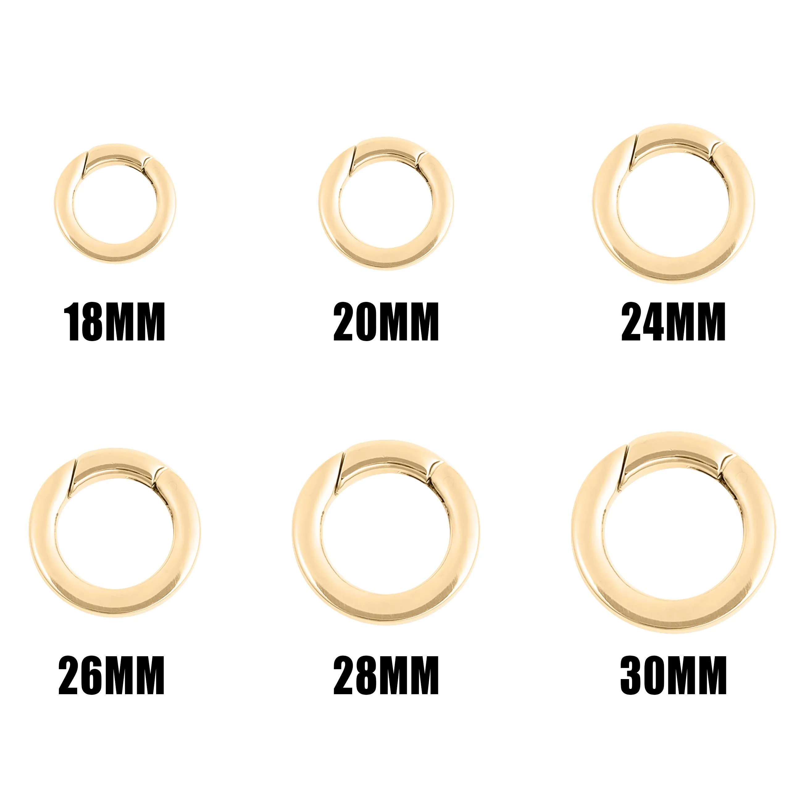 18K Gold PVD Stainless Steel Circle Carabiner / ENC0036