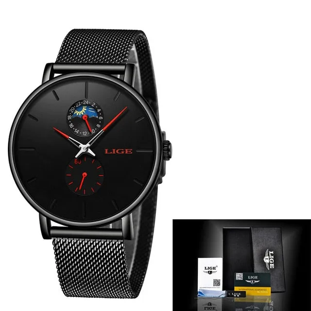 2019 New LIGE Simple Mens Watches