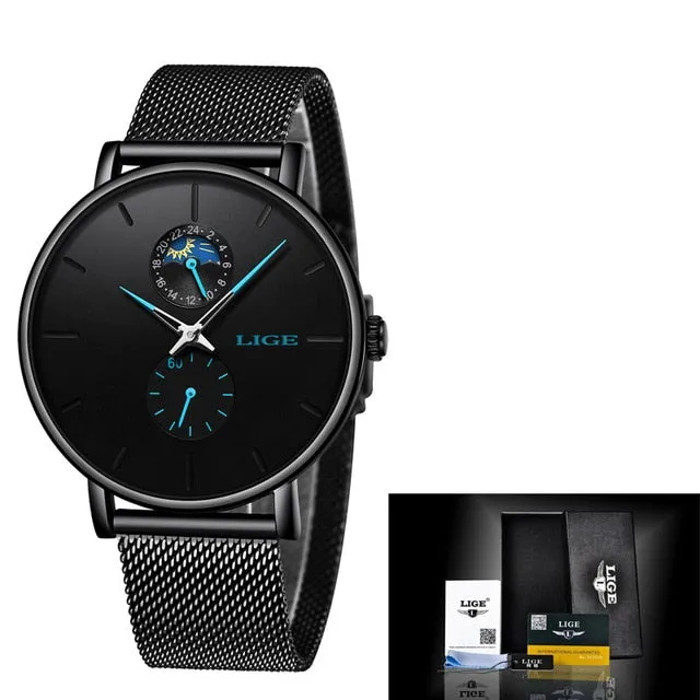 2019 New LIGE Simple Mens Watches