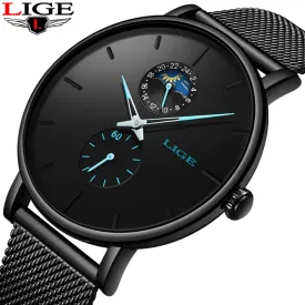 2019 New LIGE Simple Mens Watches