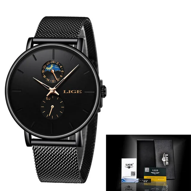 2019 New LIGE Simple Mens Watches