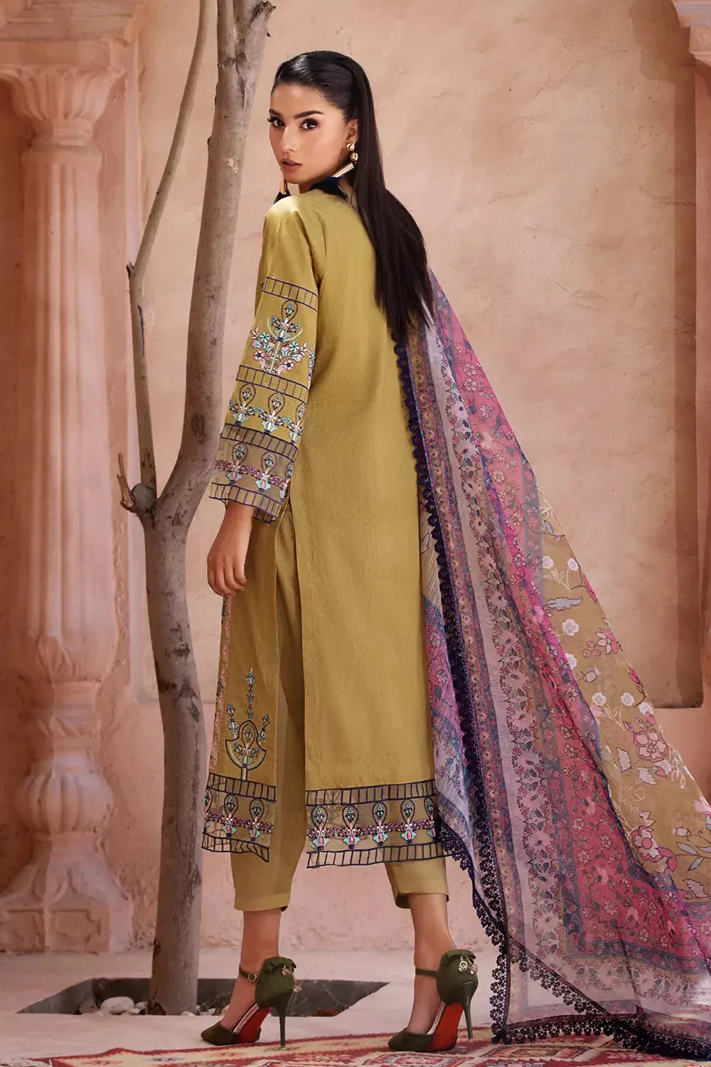 3PC Embroidered Unstitched Jacquard Suit KCNE-2621