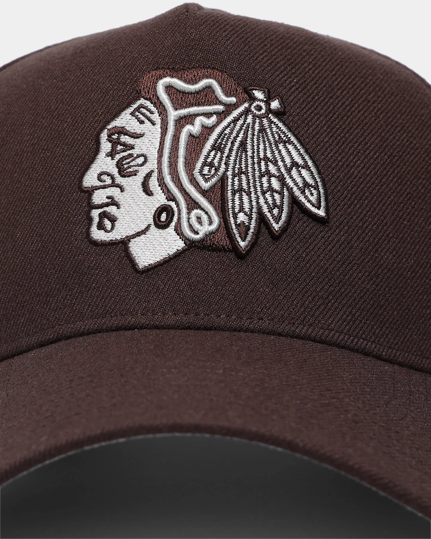 47 Brand Chicago Blackhawks MVP Dark Brown Snapback Cap - Adjustable Fitted Hat for Fans