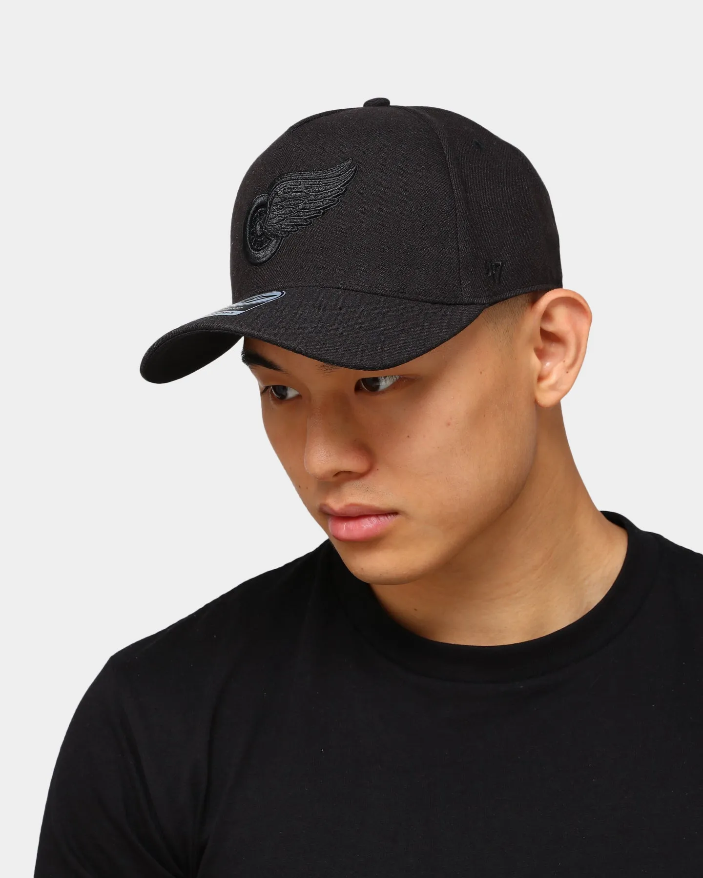 47 Brand Detroit Redwings Replica MVP DT Snapback Black/Black