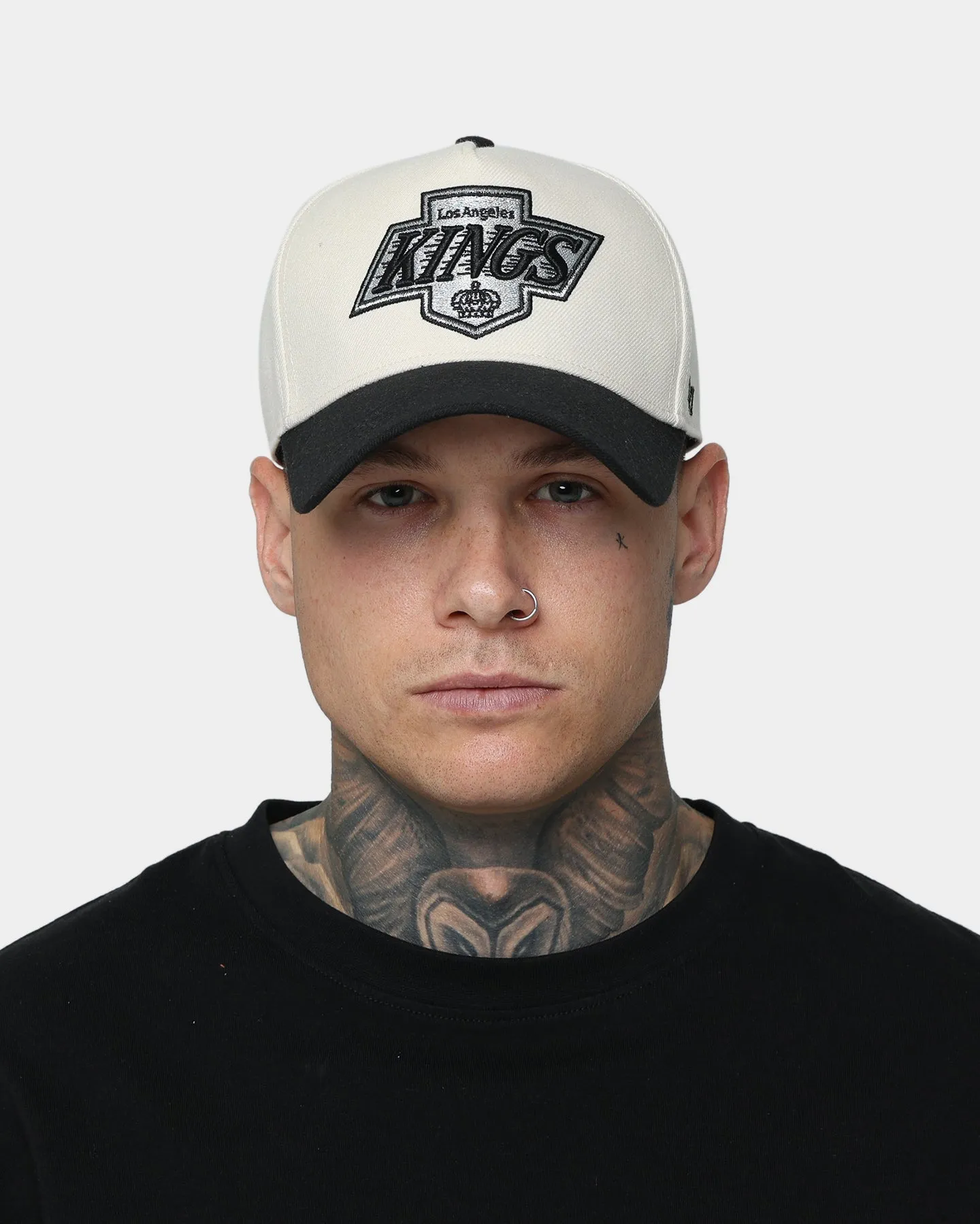 47 Brand Los Angeles Kings 'Off White/Team Logo' Replica MVP DT Snapback Natural