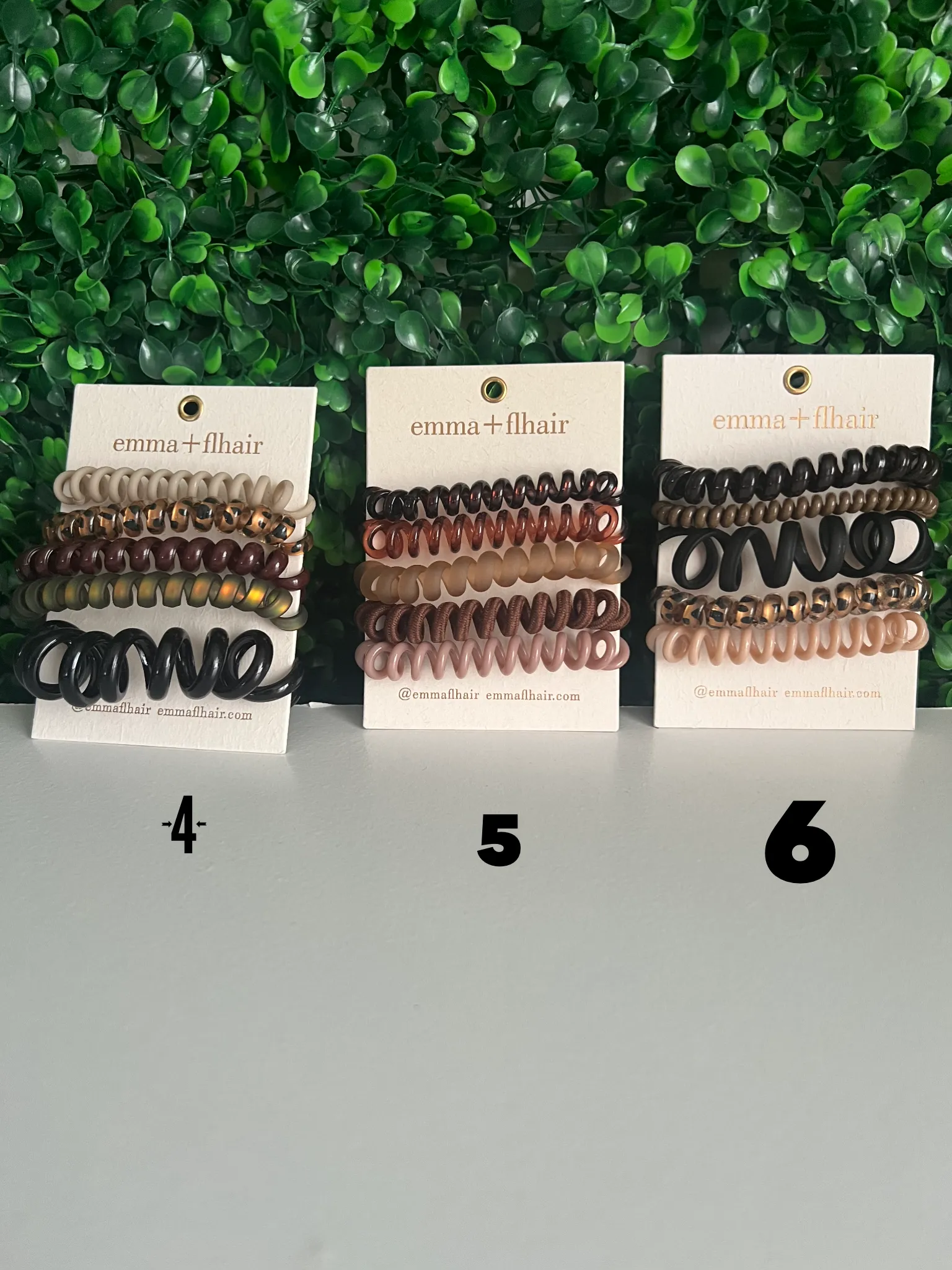 5 Pack Assorted Coil Hair Tie Set