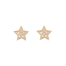 9kt Gold Diamond Star Stud Earrings