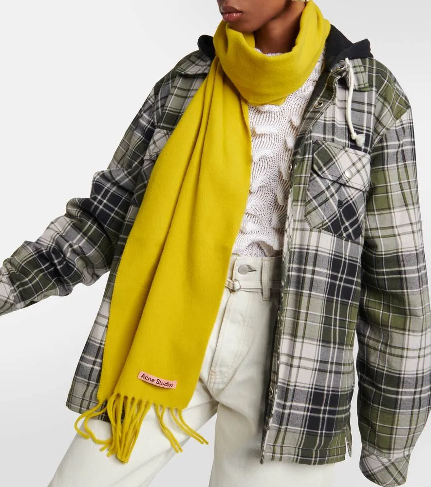 Acne Studios wool scarf, yellow