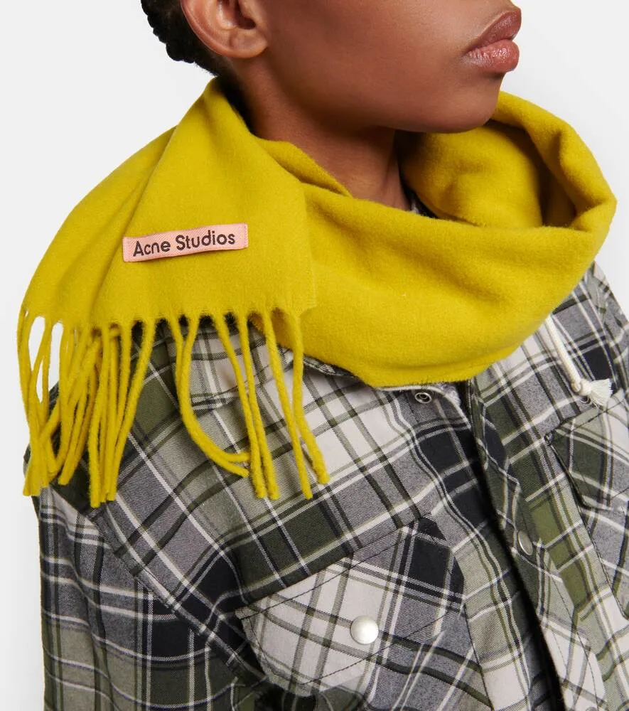 Acne Studios wool scarf, yellow