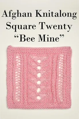 Afghan Knitalong Square 20 - Bee Mine
