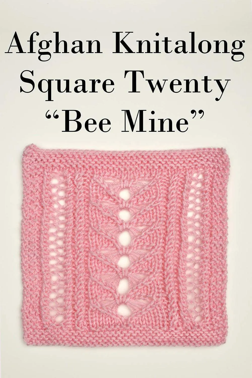 Afghan Knitalong Square 20 - Bee Mine