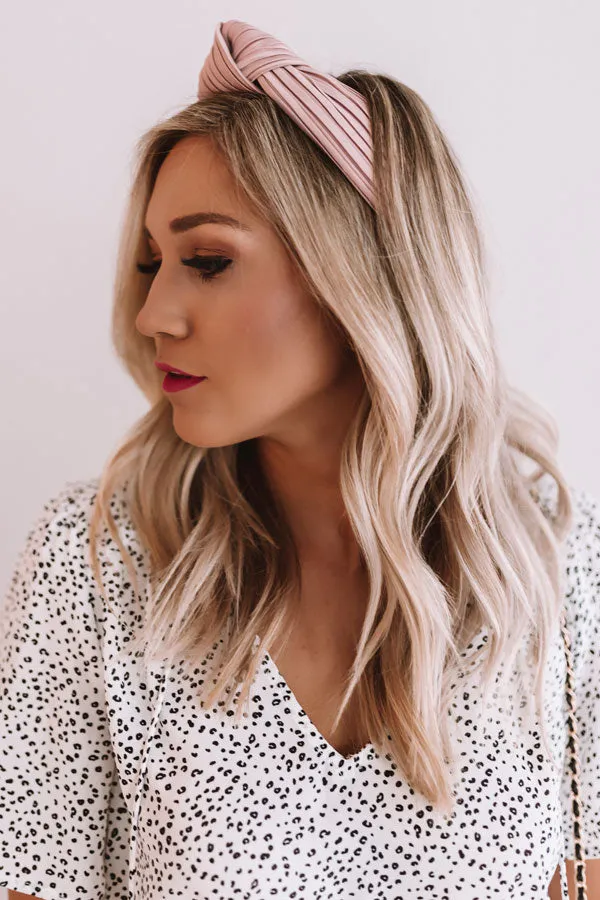 All Caught Up Headband in Blush
