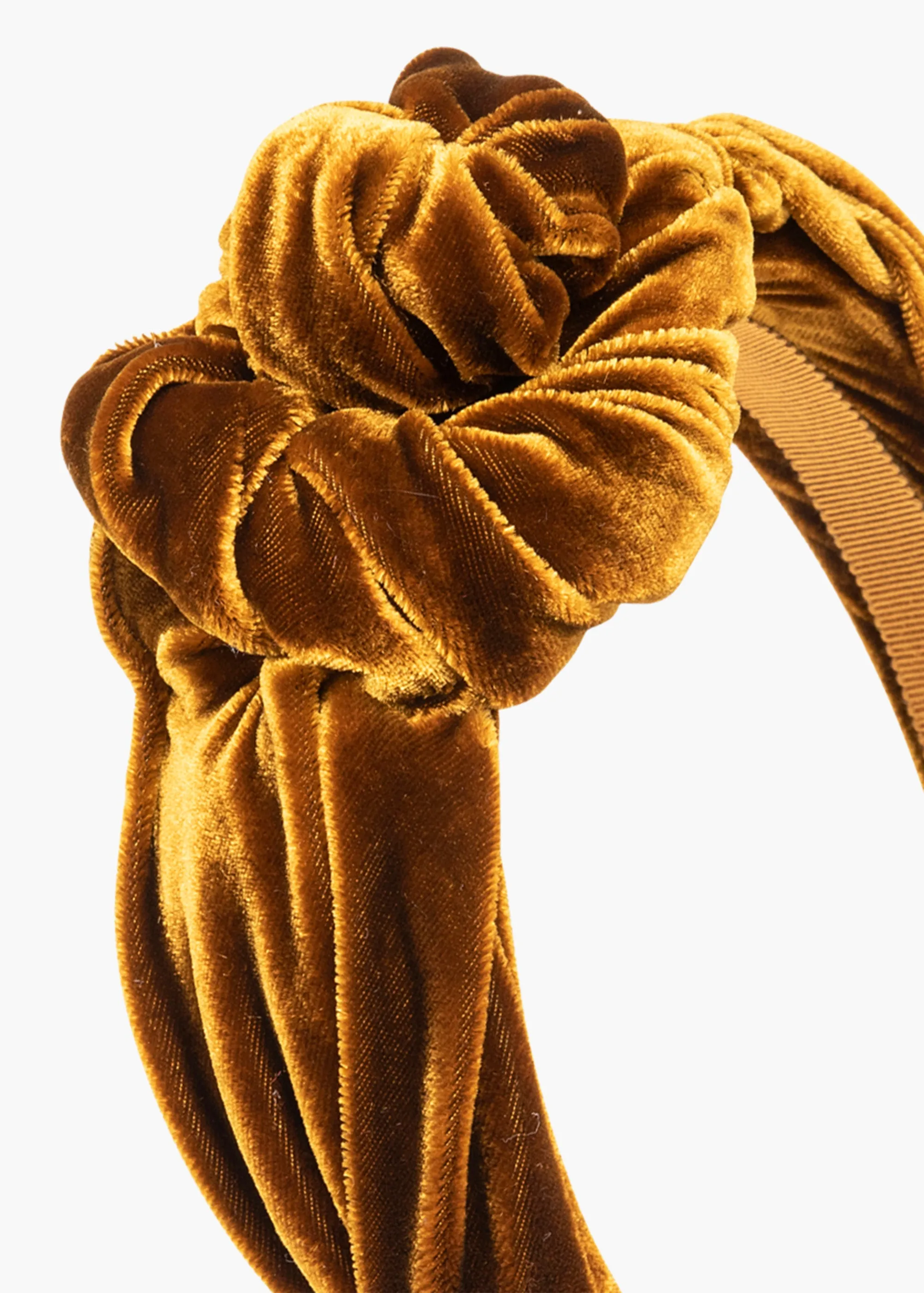 Amina Headband in Velvet -- Topaz