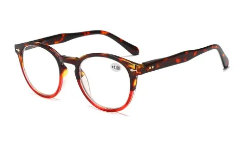 Anti Blue Round Plastic Frame Reading Glasses