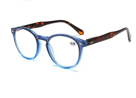 Anti Blue Round Plastic Frame Reading Glasses