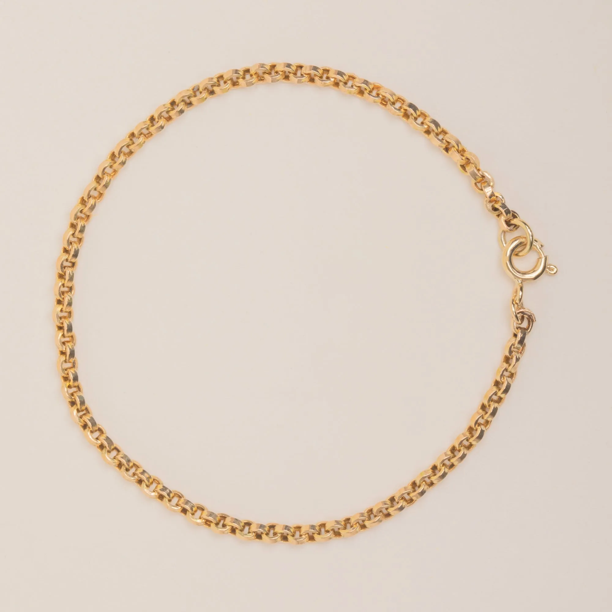 Antique 9ct Gold Belcher Bracelet