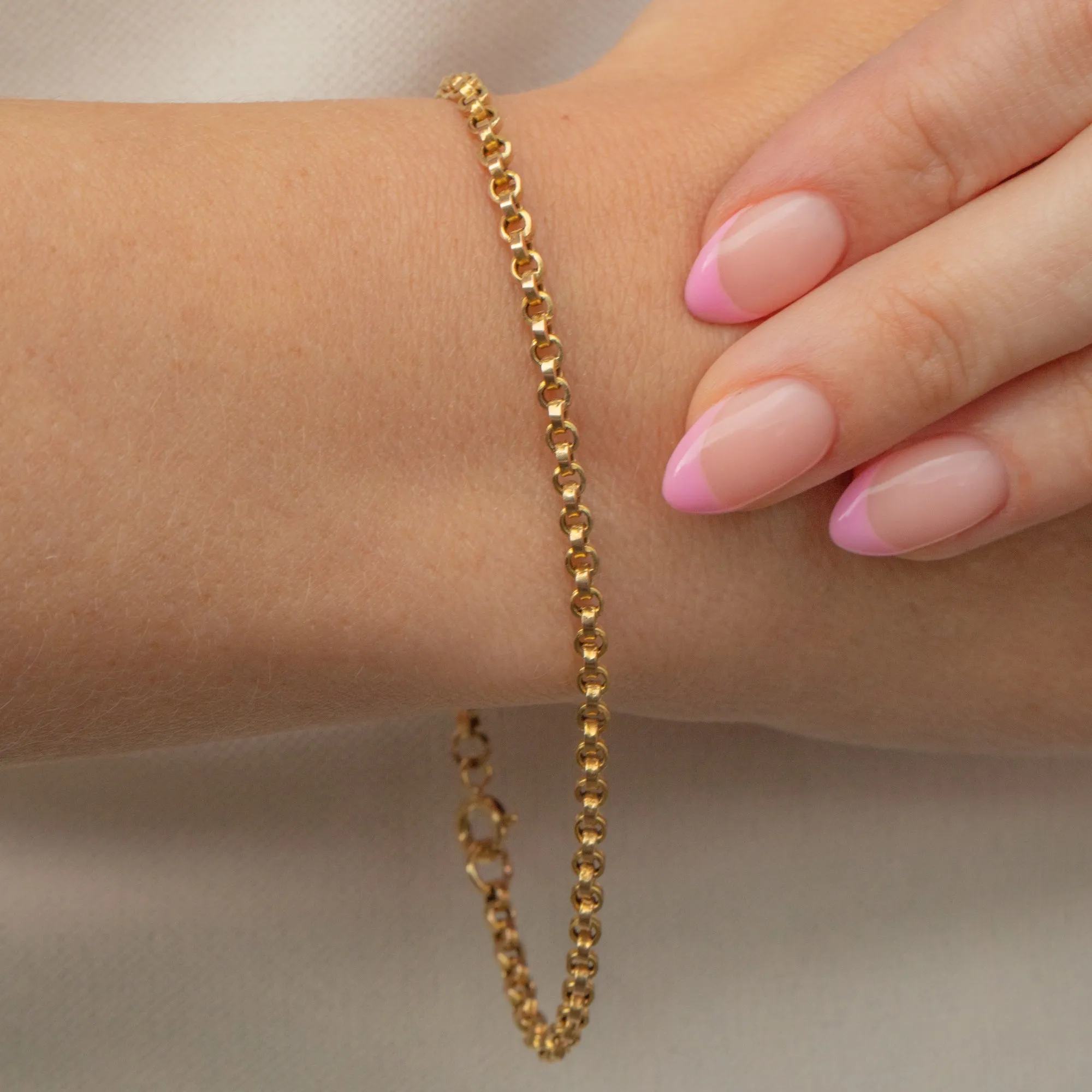 Antique 9ct Gold Belcher Bracelet
