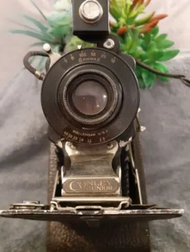 Antique Conley Junior Folding Camera Victo Lens Cable Release Takes 620 Film