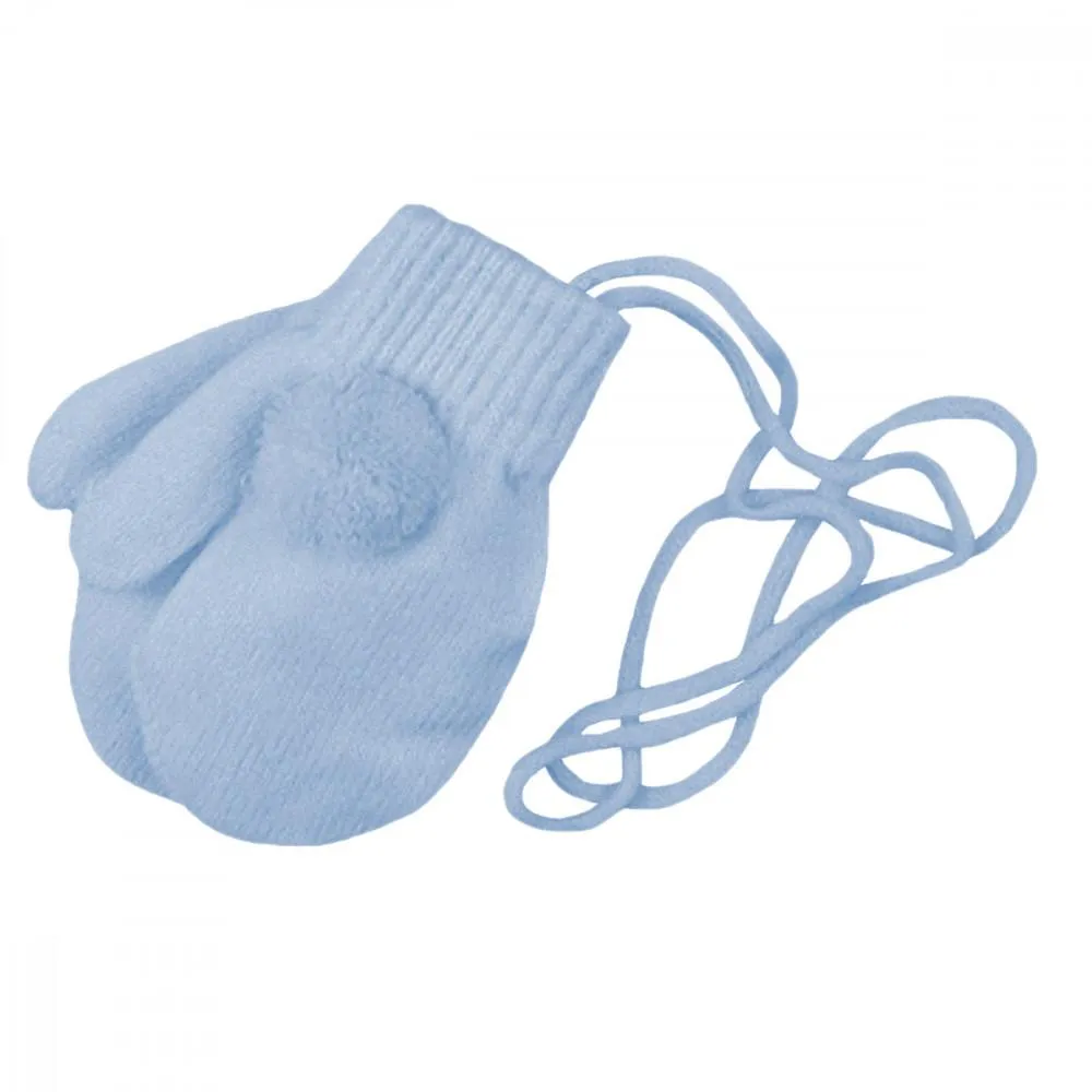 BABY CONNECTED MITTENS WITH POMS (13 CM) KIDS/6145-13