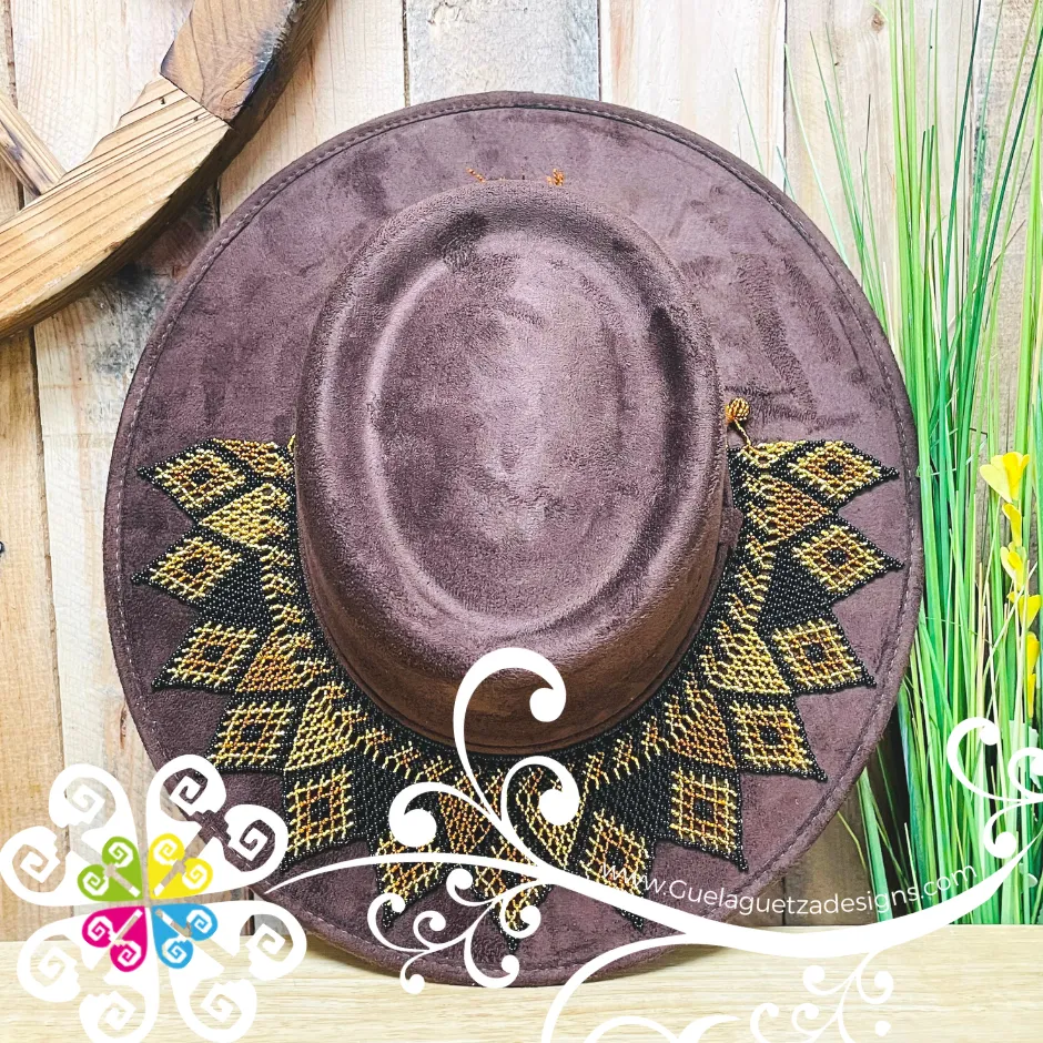 Beaded Rhombus Toquilla Hat - Hatband
