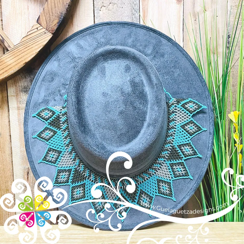 Beaded Rhombus Toquilla Hat - Hatband