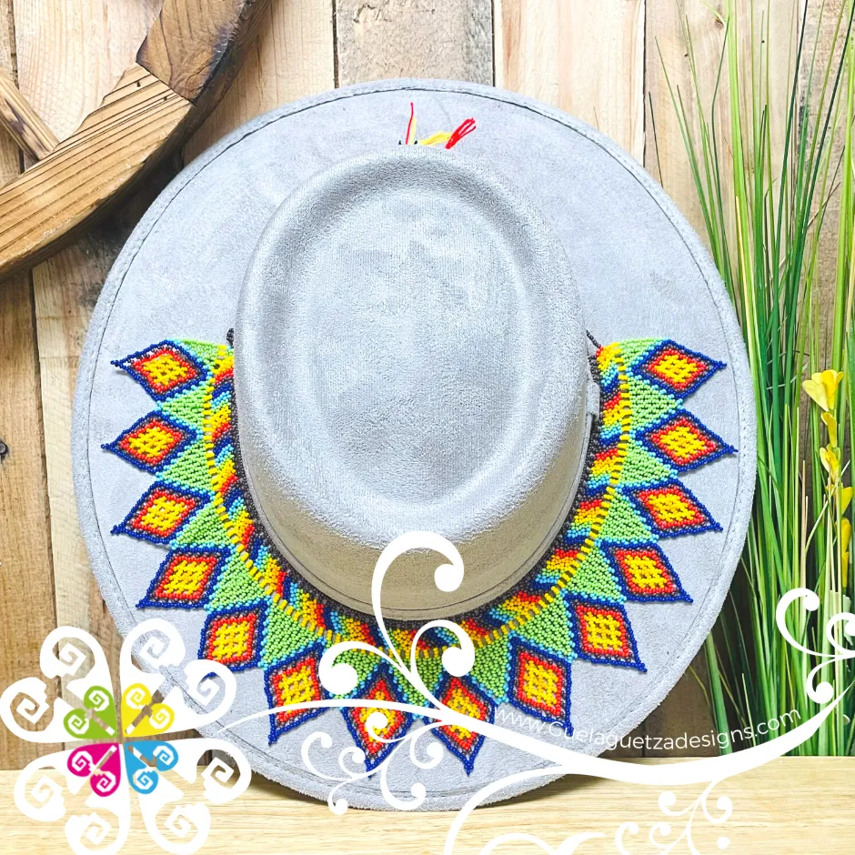 Beaded Rhombus Toquilla Hat - Hatband