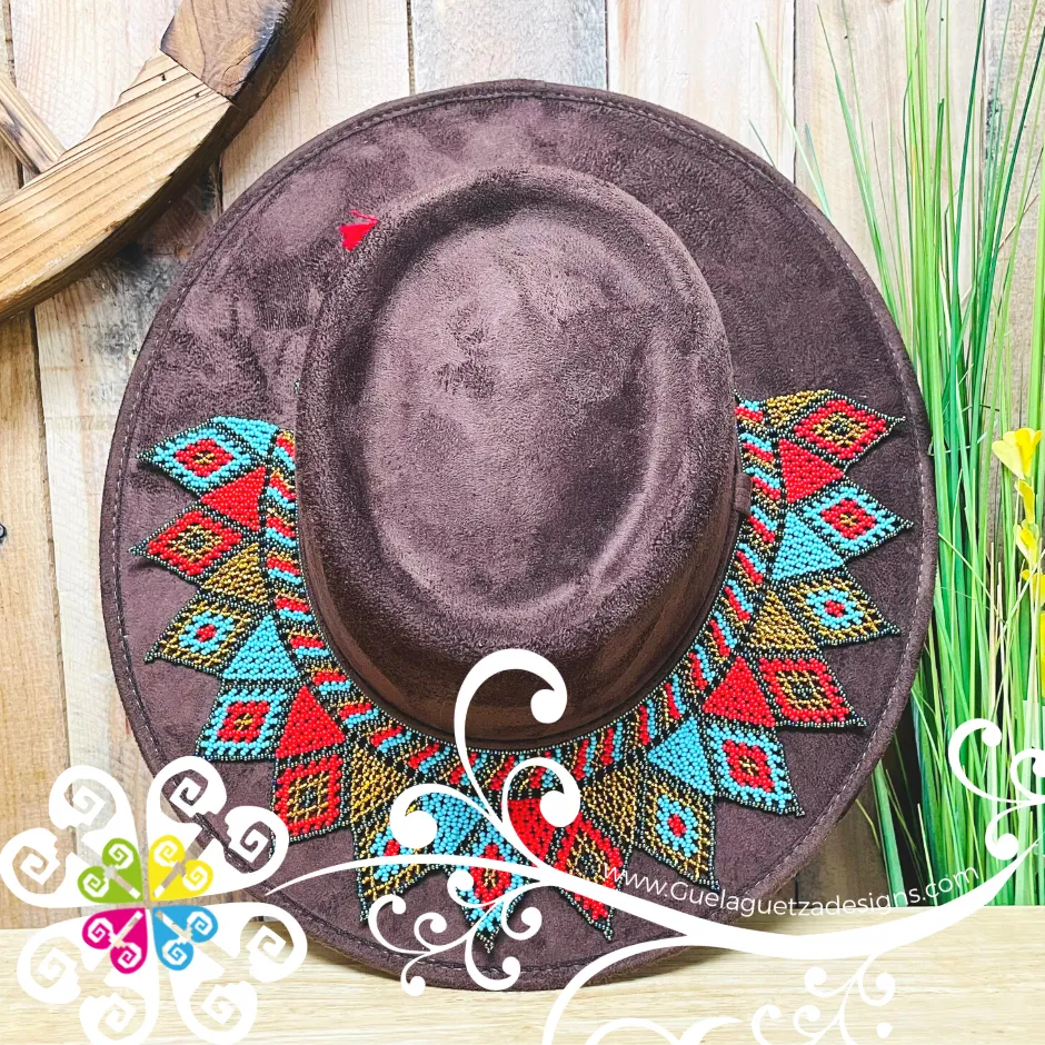 Beaded Rhombus Toquilla Hat - Hatband