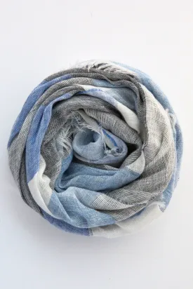 Big Stripe Linen Scarf