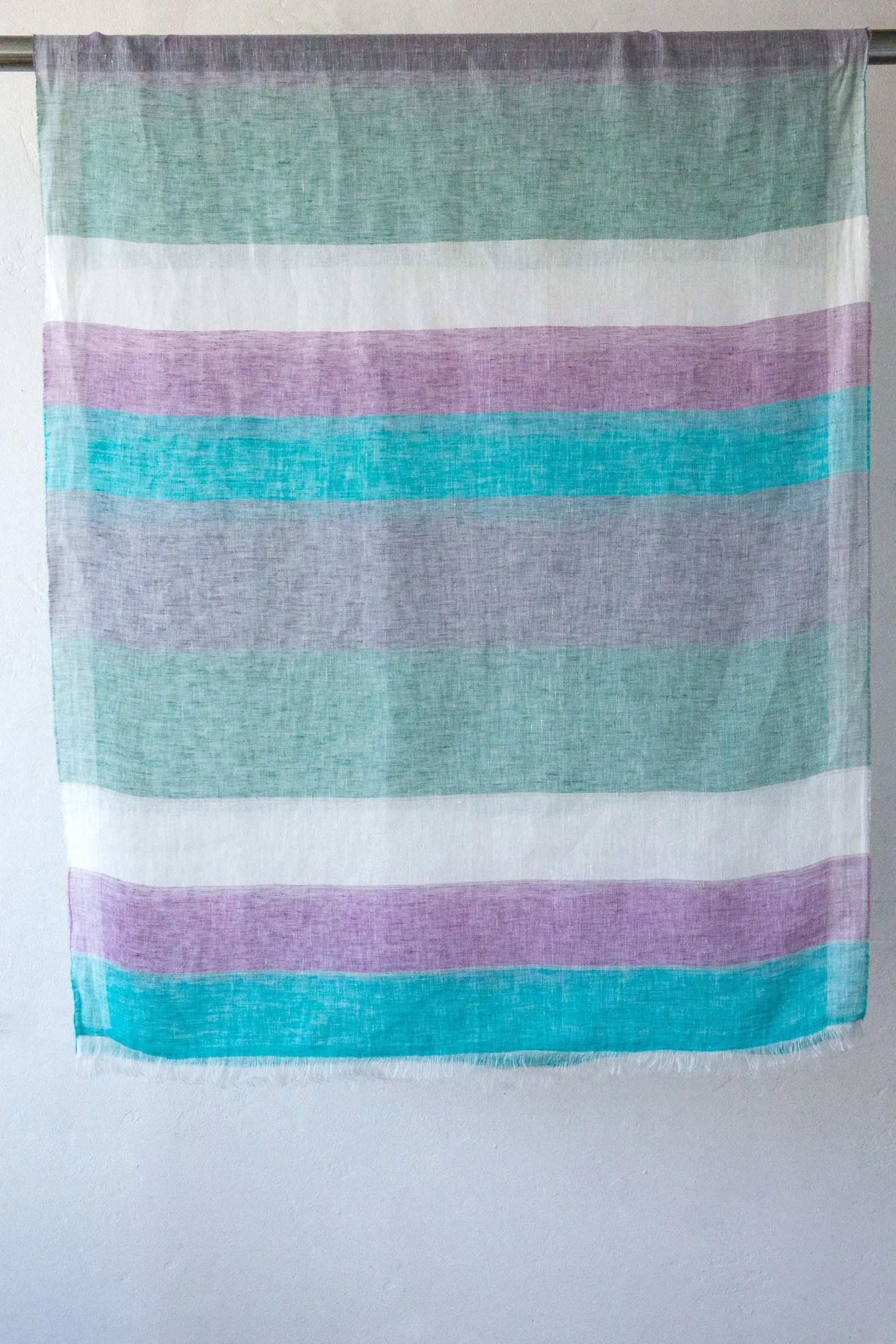 Big Stripe Linen Scarf