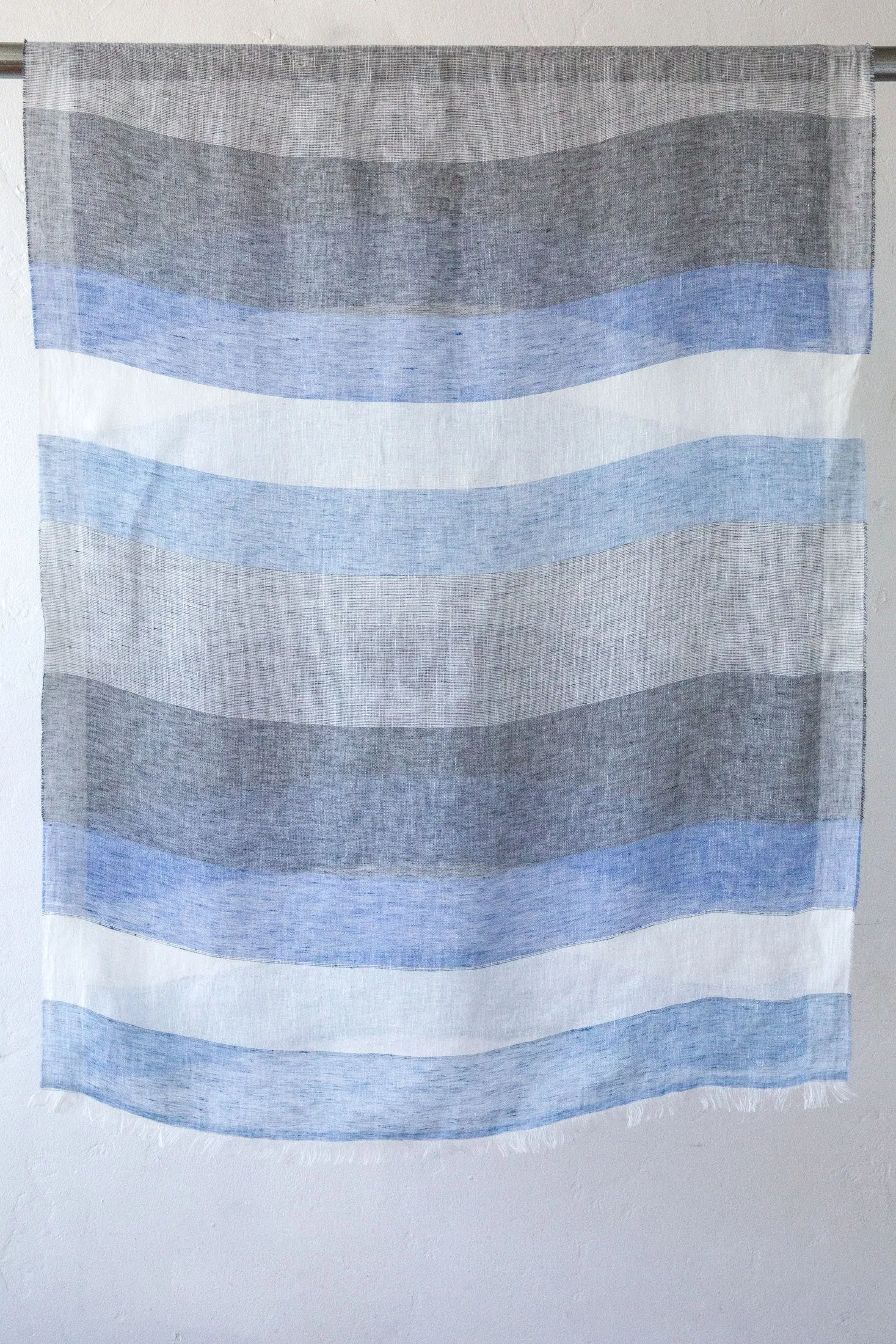 Big Stripe Linen Scarf