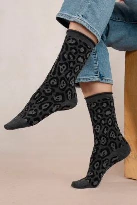Bleuforêt Leopard Sock Grey