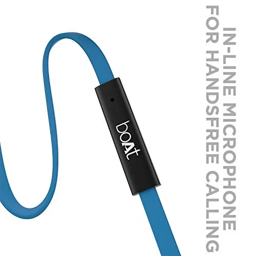 boAt BassHeads 225 Wired in Ear Earphone with Mic and Carry Case(Blue)