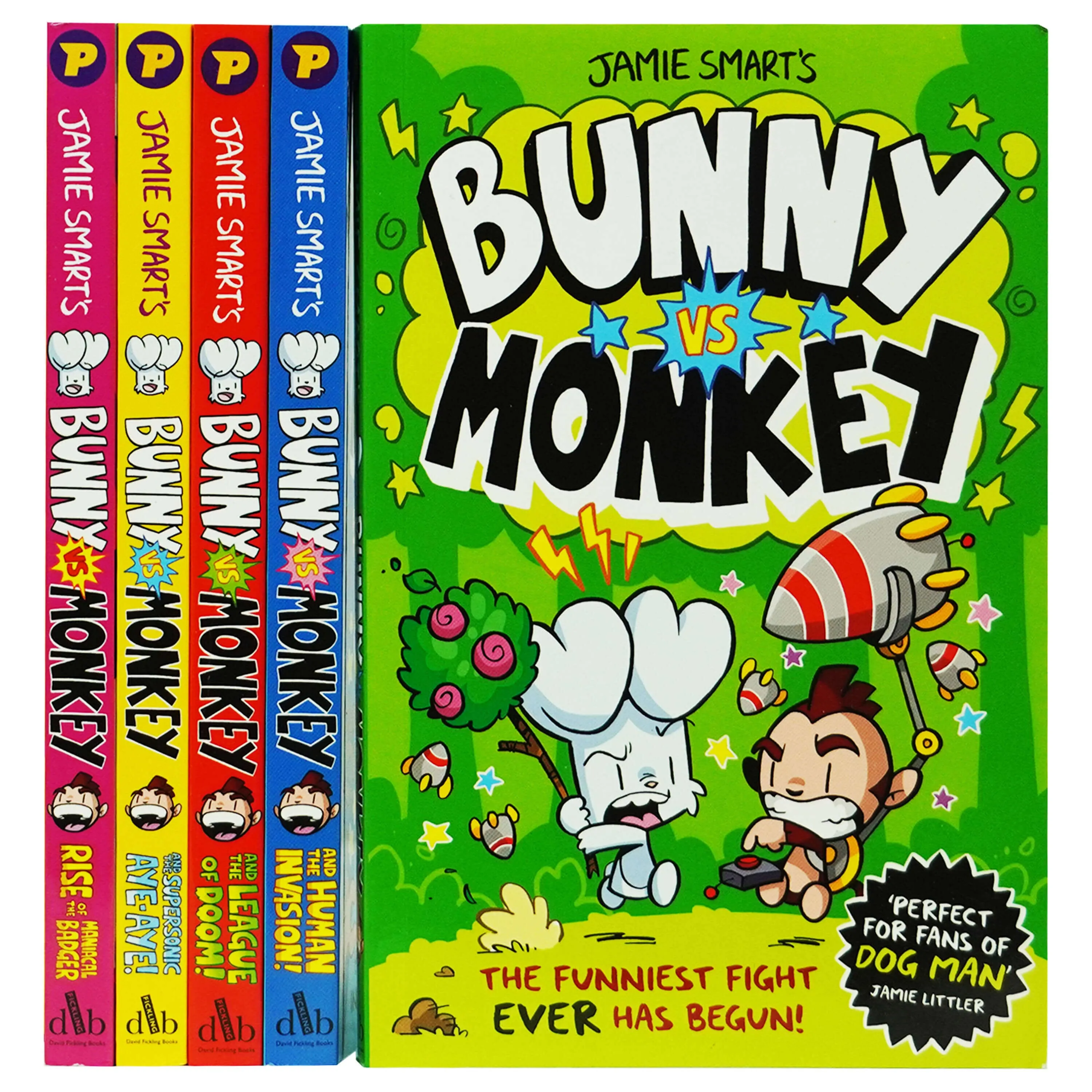 Bunny vs Monkey Collection By Jamie Smart 5 Books Set - Ages 7-9 - Paperback