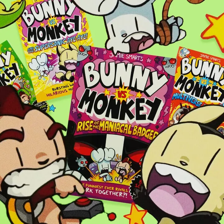 Bunny vs Monkey Collection By Jamie Smart 5 Books Set - Ages 7-9 - Paperback