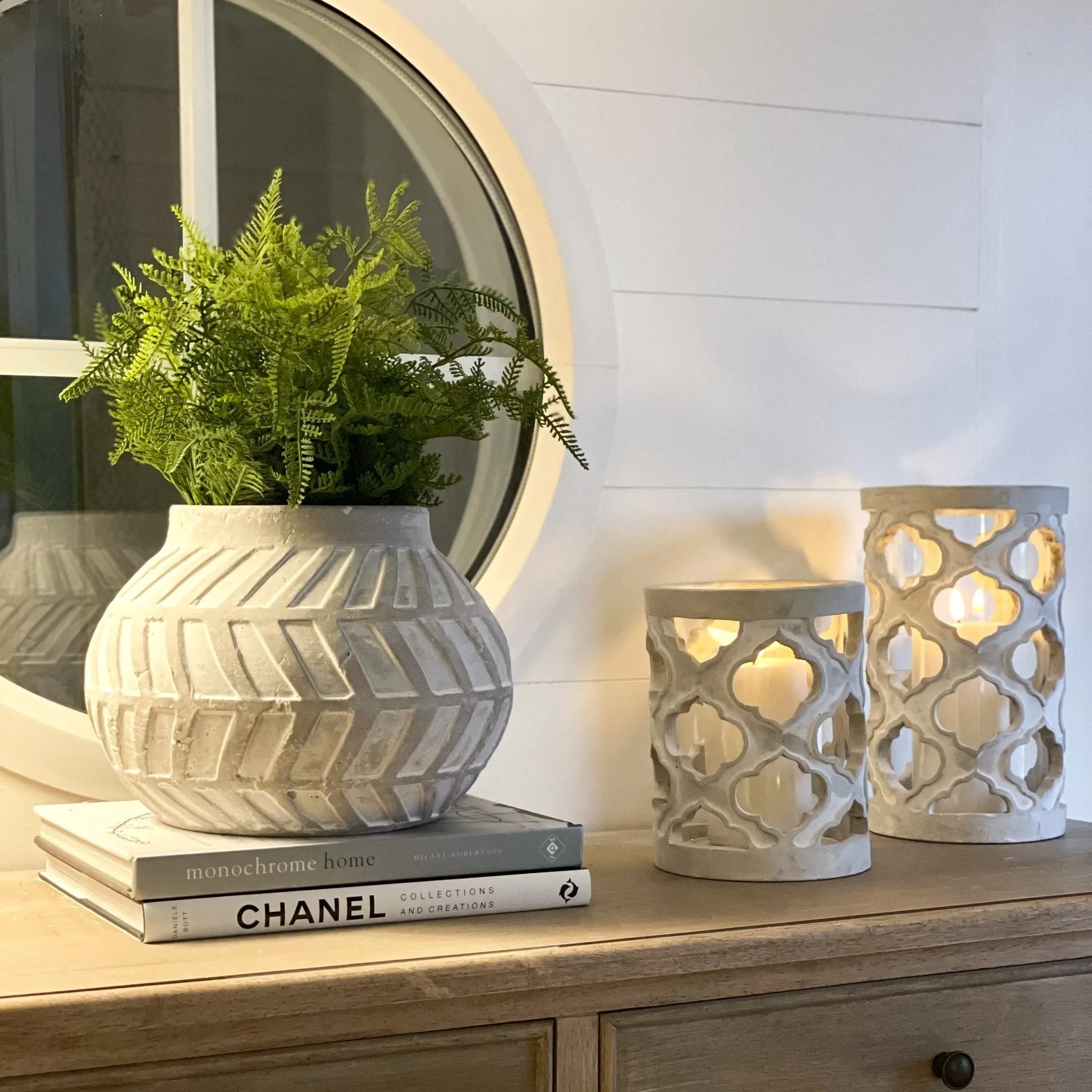 Cadiz Stone Candle Holder