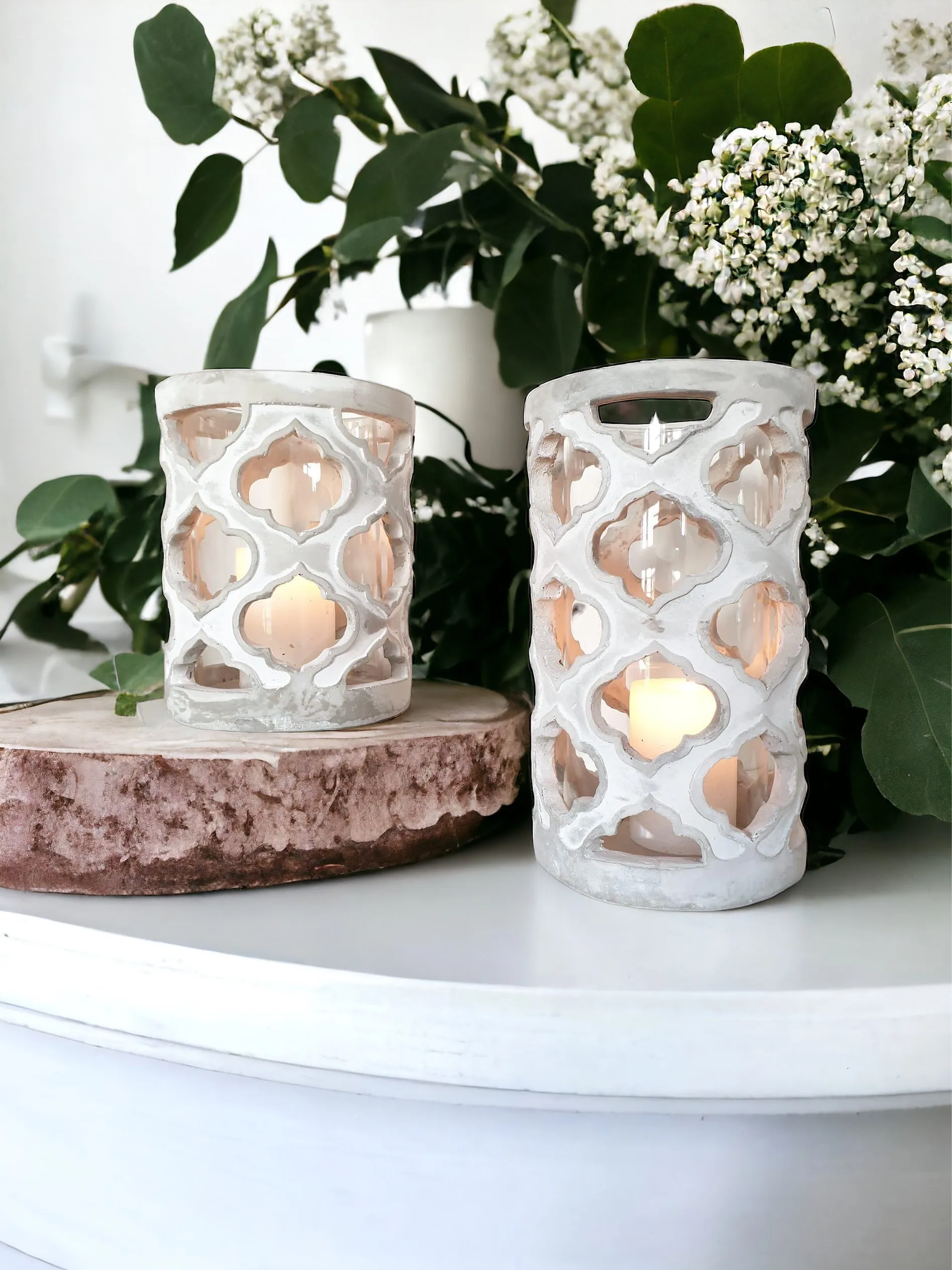 Cadiz Stone Candle Holder