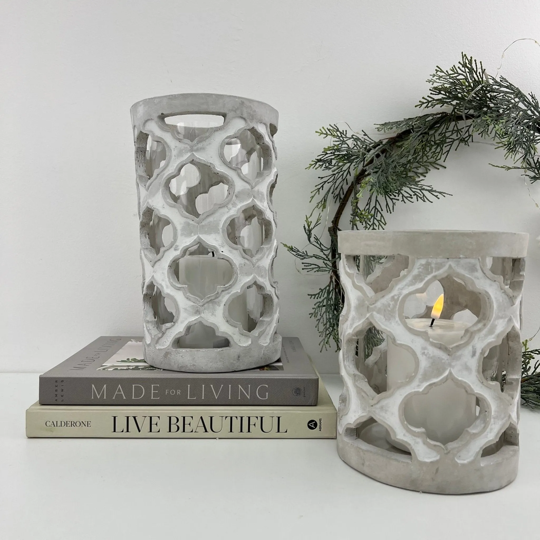 Cadiz Stone Candle Holder