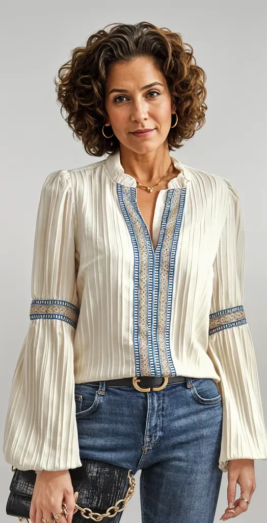 Carla | Stunning V-Neck Blouse