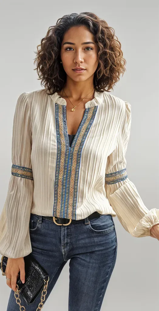 Carla | Stunning V-Neck Blouse