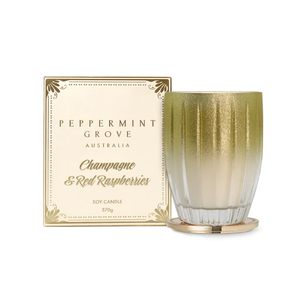 Champagne & Red Raspberries Soy Candle 370g