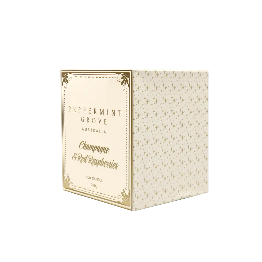 Champagne & Red Raspberries Soy Candle 370g