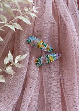 Classic Clips - Poppy Forest Liberty Green/Sky/Pink