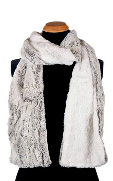 Classic Scarf - Two-Tone, Luxury Faux Fur in Khaki