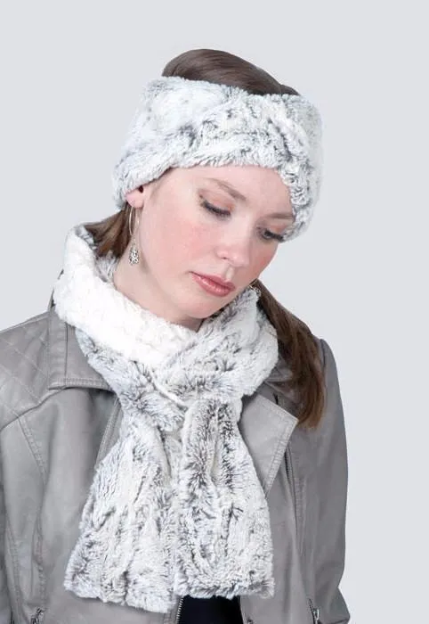 Classic Scarf - Two-Tone, Luxury Faux Fur in Khaki