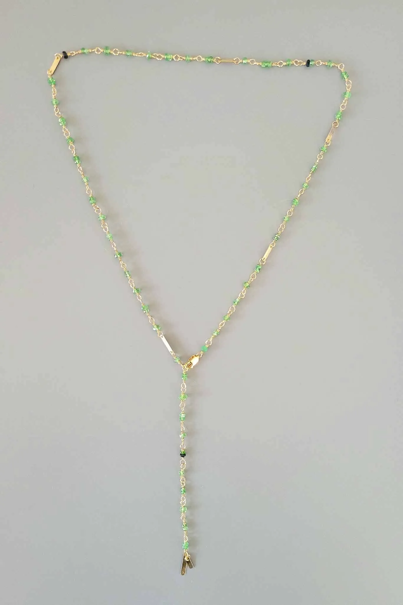 Cobamae Baguette Necklace - Green