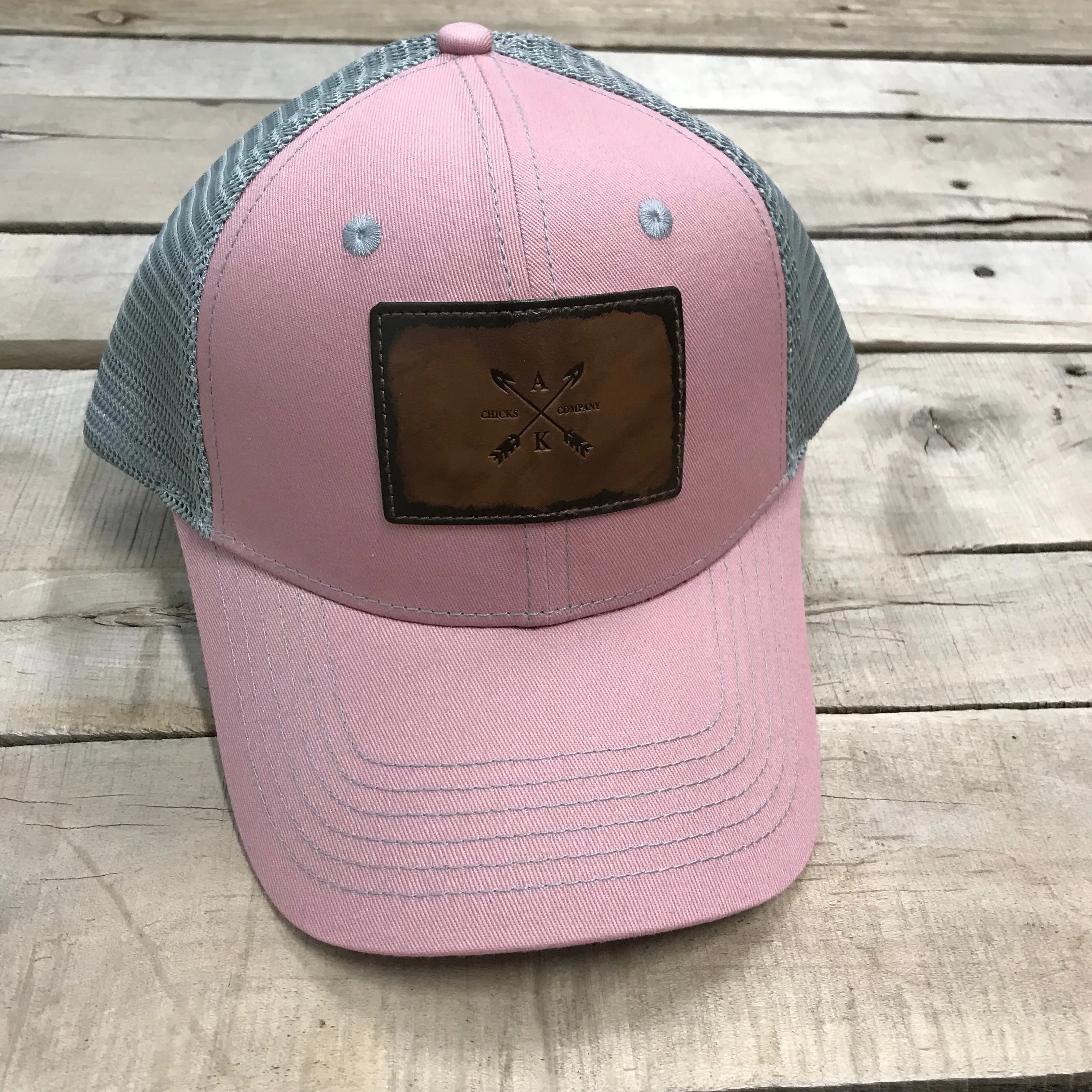Crossed Arrow Leather Patch - Trucker Hat