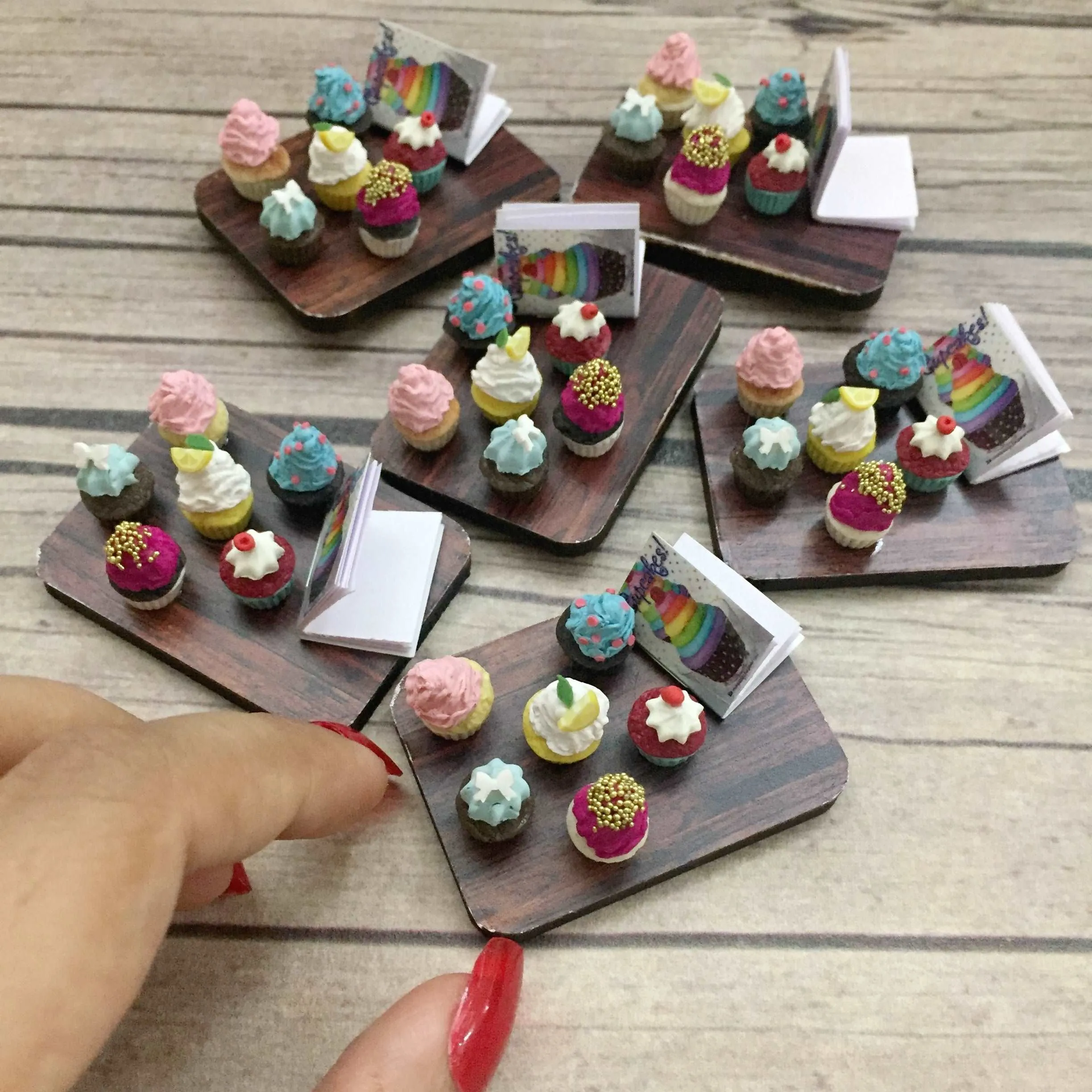 Cupcake Platter Variety Miniature Food Magnet