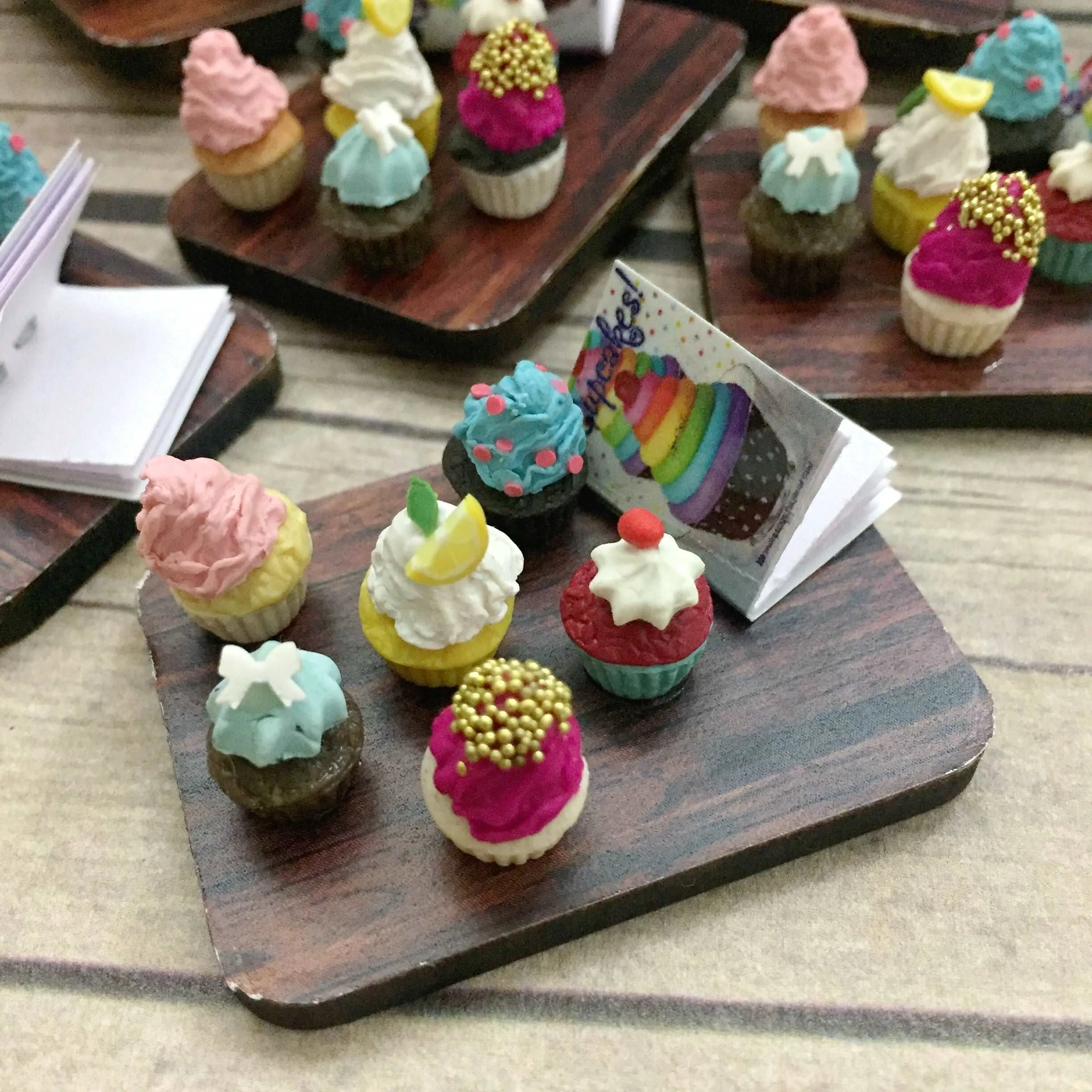 Cupcake Platter Variety Miniature Food Magnet